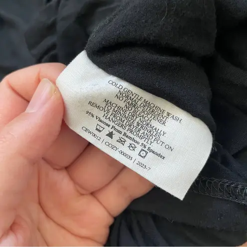 Cozy Earth Robe bamboo womens Black (medium) loungewear breathable natural