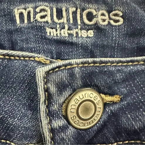 Maurice's  Denim Mid Rise Medium Wash Straight Leg Blue Jeans Womens 6 Short