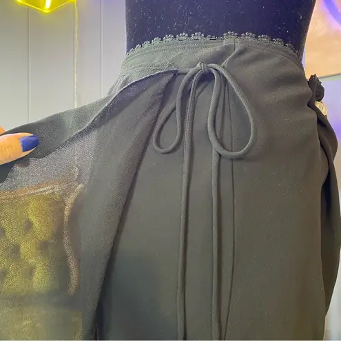 Vintage 90s Miss California Black Wrap Skirt Size XL