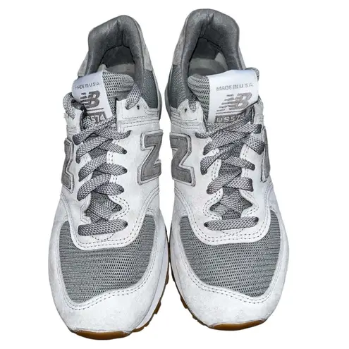 New Balance  574 Gray Made In The USA Edition Lace Up Sneakers size 9
