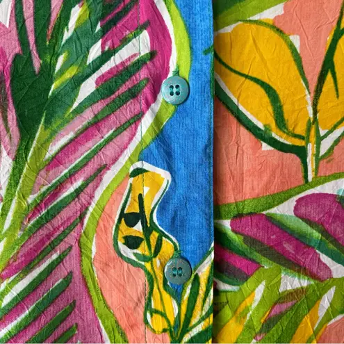 Jams World Jam’s World Women’s Tropical Hawaiian Print Shirt in Fern Ridge Size XL