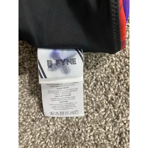 B Fyne Quinn One Piece Swimsuit – Sunset Print, Size Medium Orange