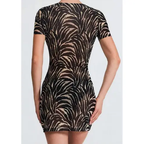 💕DEVON WINDSOR💕 Gemma Dress ~ Zebra Print Medium M Black