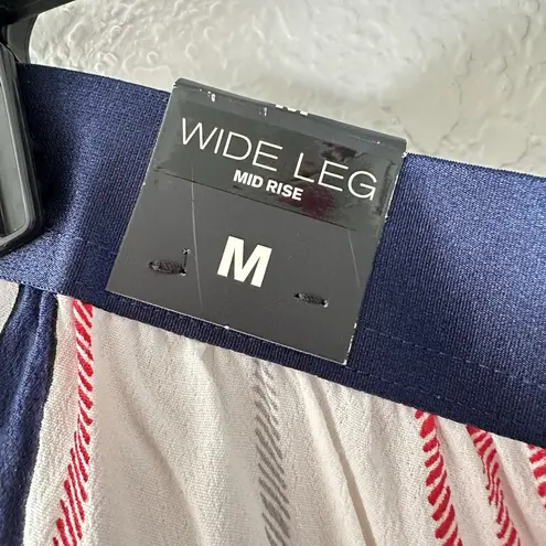 EXPRESS NWT  Wide Leg Striped Pants Medium White Blue & Red‎ Nautical Trendy - Image 10