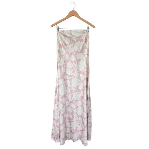 Petal and Pup Strapless Maxi Dress Size Large Floral Pink NEW