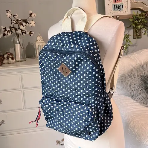 Madden Girl  Lightweight Backpack Patriotic Stars Blue White Ribbon Americana