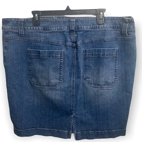 Lane Bryant  Button Fly Denim Skirt