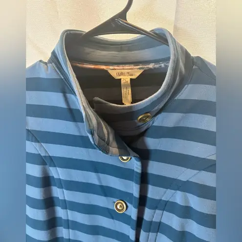 Matilda Jane Blue Stripe Fall Breeze Jacket Coat Small EUC
