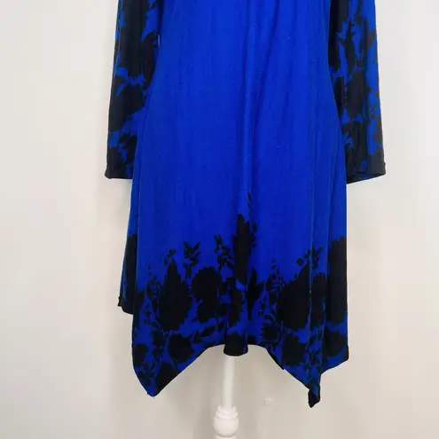 Royal Blue And Black Reborn Long sleeve Dress Size XL