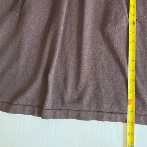 Tyler Boe Sz M Brown Cotton Cashmere Blend Midi Dress Stretch Cowl Neck Size M