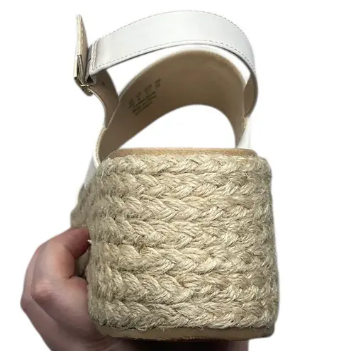 Dr. Scholls “Delaney” Espadrille Platform White Wedge Sandal Women’s Size 10M