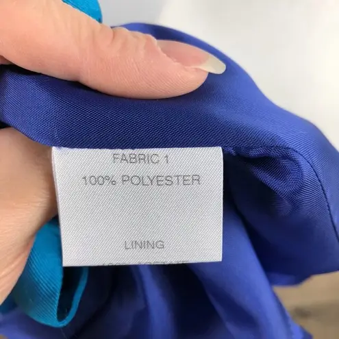 NEW Hilton Hollis Blue Mini Dress Pleated Sleeveless Cocktail Aquamarine Size 2