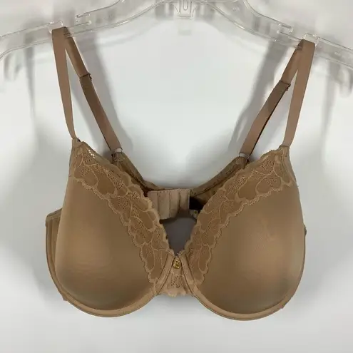 Natori Women's Adjustable Gold Tone Wide Wings Lace Underwire Bra Beige 38D