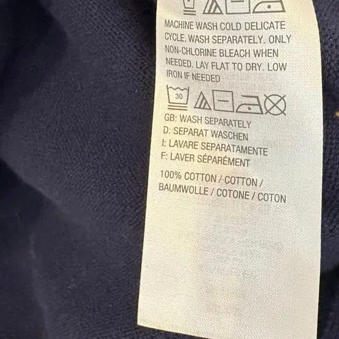 Naturals D & Co Navy Hooded Top Size Medium Blue