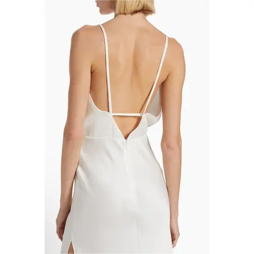 Ramy Brook NWT Vick V-Neck Satin Gown in Ivory Sz 6 $625