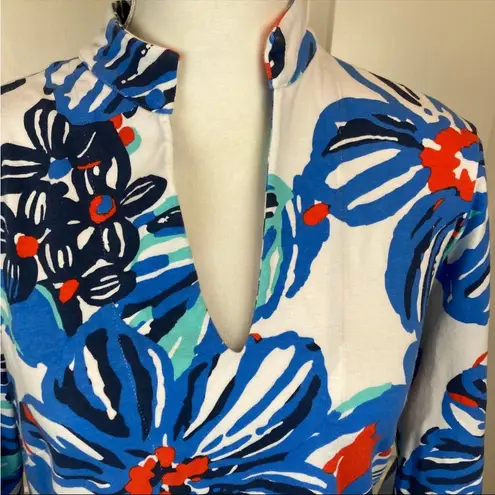 MAHI GOLD Floral Tropical Long Sleeve Dress 5% Spandex