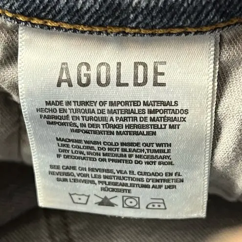 AGOLDE  Toni Mid‎ Rise Straight Ankle Womens Size 26 Blue Denim Jean Five Pockets