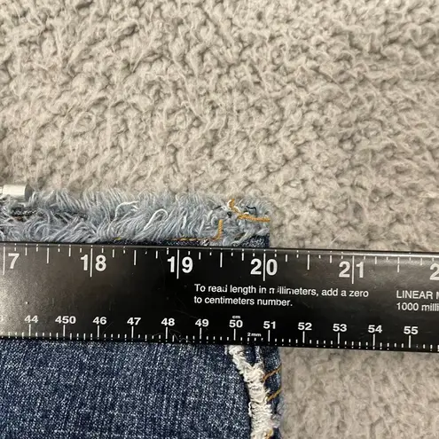 Route 66 Jeans Women 20 Blue Dark Wash Frayed Cropped Denim