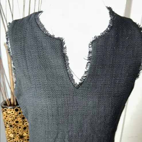 Karl Lagerfeld Black Sleeveless V-Neck Sheath Dress