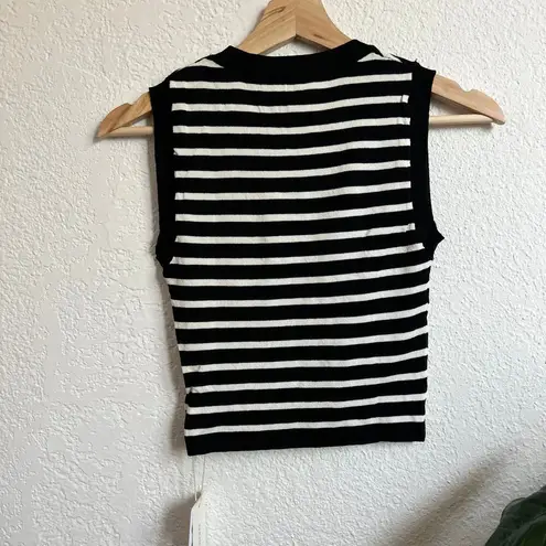 Commense Striped Crop Tank Top XS NWT