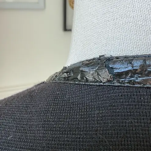 Vintage 70s Carnaby Faux Brindle Fur Longline Zip Vest M L Black Size M