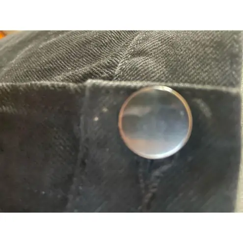 RAEY Split Back Black Denim Straight Maxi Skirt UK Size 12/ US 8