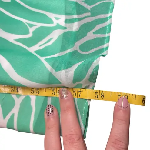 R & K Green White Floral Maxi Dress Size 4 Tropical Flowy Vacation Easter Party