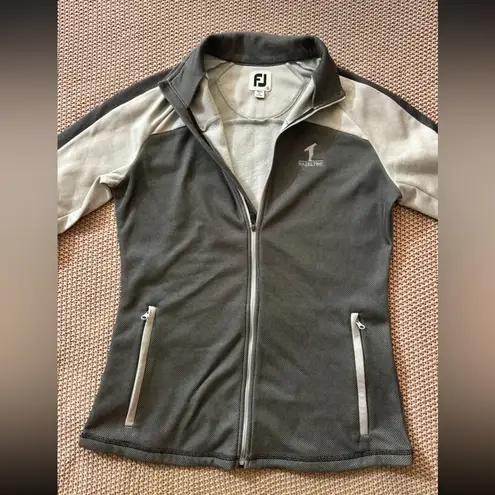 FootJoy Golf Jacket Womens Full Zip Mock Collar Thumbholes‎ Hazeltine Logo Sz S