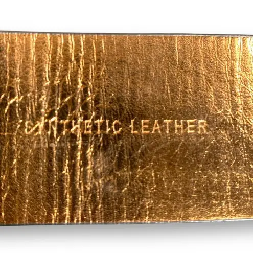 Michael Michael Kors Chocolate Logo Belt Statement MK Buckle Synthetic Leather Brown