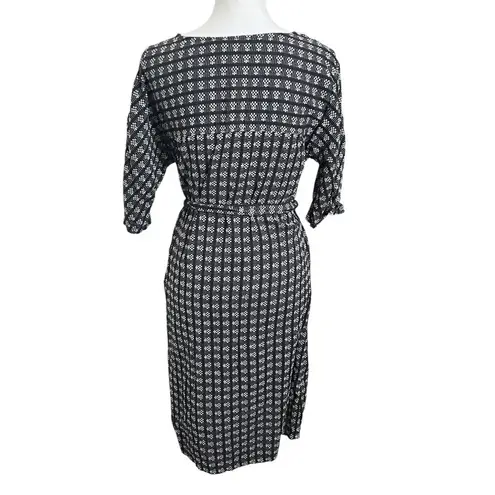 Ace & Jig Belted Midi Dress Women’s Size Small Black White Cotton Lightweight