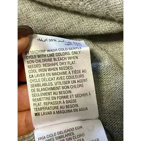 Alfani Womens knit Jumpsuit XS Gray Heathered Pockets Surplice Jogger Lounge