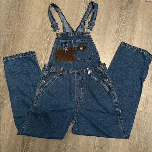 Unisex Vintage Blue Denim Overalls Size M