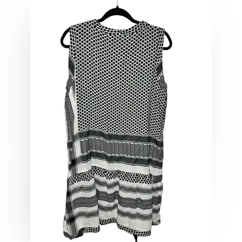 Summery Copenhagen Black and White Cotton Sleeveless Size L Lined Lightweight Size L