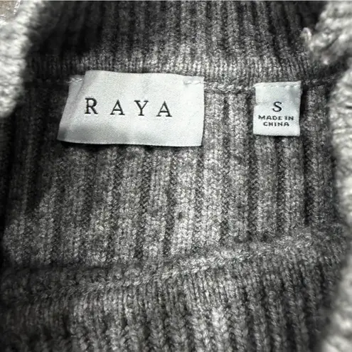 Raya Sun RAYA Gray Ribbed Turtleneck Mock Neck Sweater Size Small