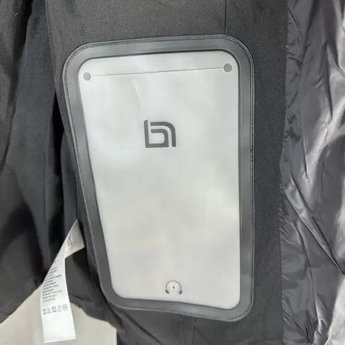 Blanc Noir Motion Panel Zip Puffer Jacket Black Hooded Size XS Mixed Media