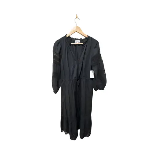 Velvet by Graham & Spencer Andy Short Sleeved Midi Dress Size Medium Blue