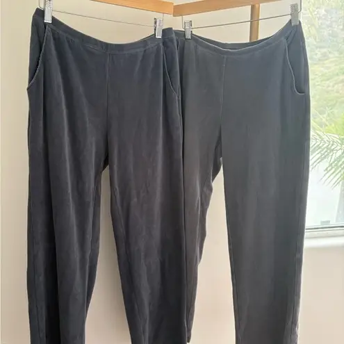 L.L. Bean Gray and Blue Track Pants Soft Fabric Size L