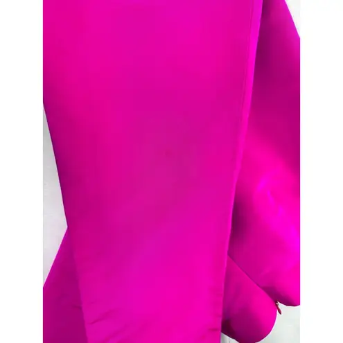 Alexia Maria Silk Faille Cigarette Pants Magenta Berry Pink High Waist Sz 6 NWT
