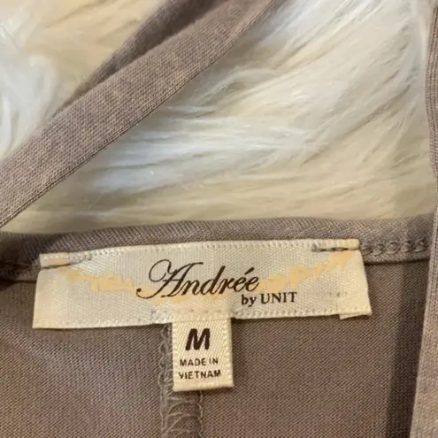 Andree by Unit Andreé by Unit stretch knit top with cutout neckline and back tie M