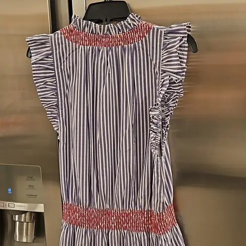 đź’•CLARE V. ANTHROPOLOGIEđź’• Joelle Dress ~ Lilac Striped Print Large L NWT Purple