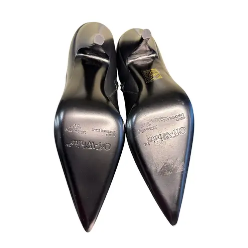 Off-White  NIB Crescent Stiletto Heeled Ankle Boots in Black Size 37 - Image 7