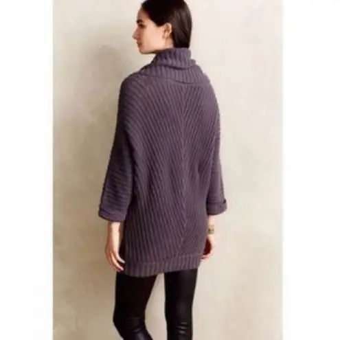 MOTH Anthropologie Chunky Knit Dolman Sleeve Cowl Neck Toca Sweater Size XS Purple