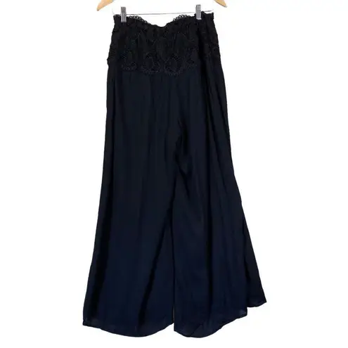 Hummingbird Wide Leg Split Thigh Palazzo Pants