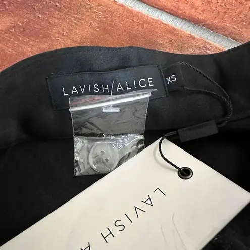 Lavish Lice NWT Lavish Alice Black High-Waisted Tailored Trousers Size Extra Small