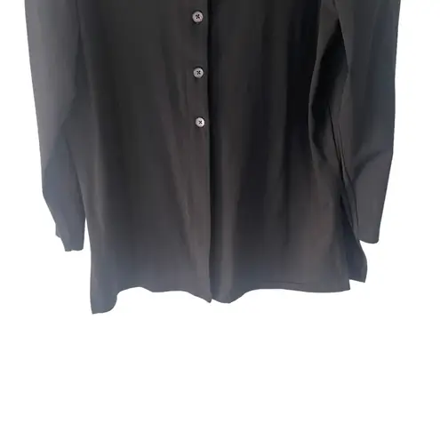J. Jill Women's Size Small Black 84% Chamonix Button Up Cardigan Top