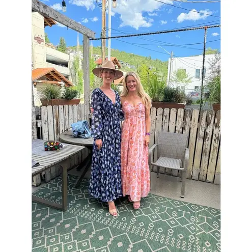 ML MONIQUE LHUILLIER Melanie Black Floral Print Chiffon A