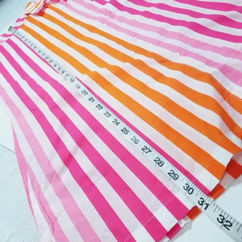 Beach Riot Alexa Sunset Stripes Collared Blouse Swim Cover