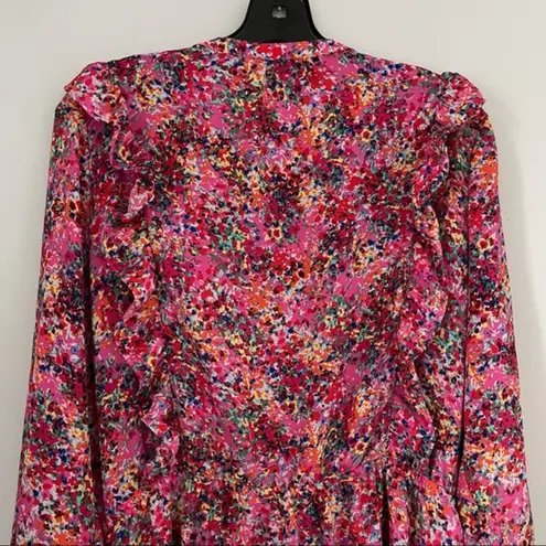 Gap Pink Ruffle Long Sleeve Floral Dress