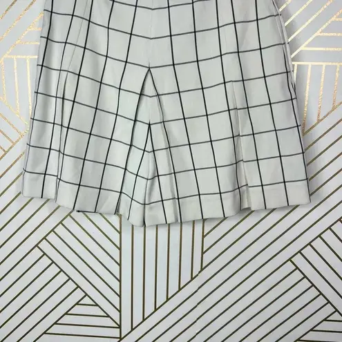 Proenza Schouler Ivory Windowpane Check Skort Skirted Shorts Size 4