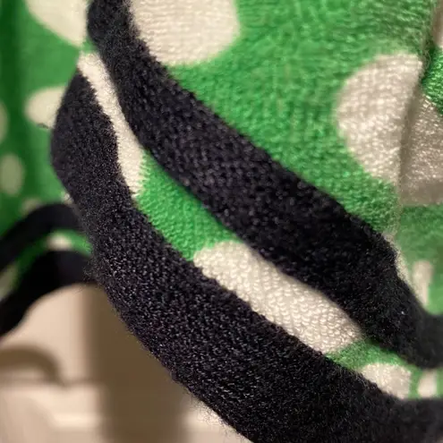 Tory Burch  Terry Hoodie Wanda Tunic Green Lace Pattern Navy S 100% cotton thumbnail 5